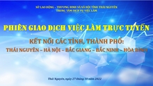 THÔNG BÁO VỀ VIỆC TỔ CHỨC PHIÊN GIAO DỊCH VIỆC LÀM TRỰC TUYẾN KẾT NỐI 05 TỈNH, THÀNH PHỐ NGÀY 27 10 2020 Thứ 5
